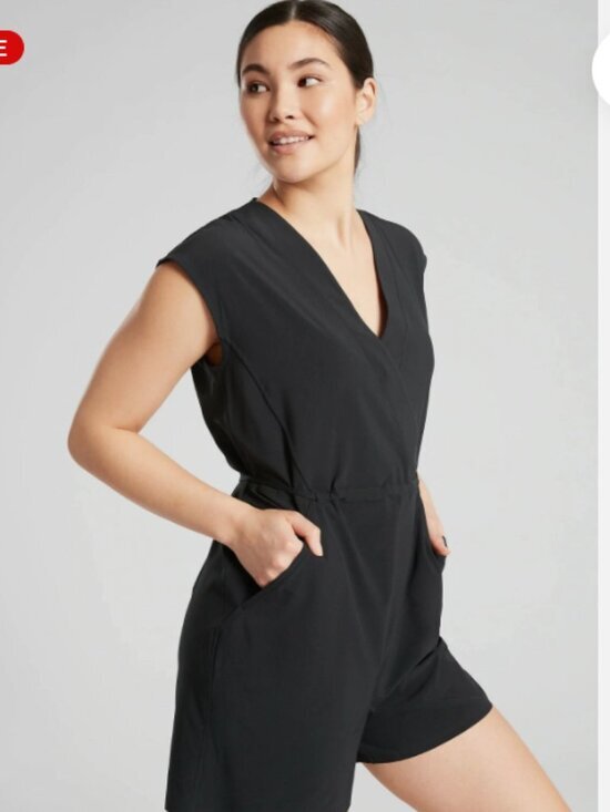 Athleta Pants - Athleta Marlow Sleeveless Romper Black Size Small